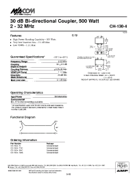 Datasheet CD-130-4SMA manufacturer M/A-COM