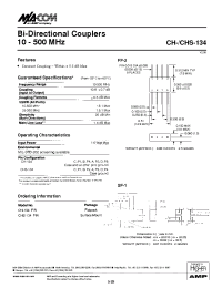 Datasheet CHS-134PIN manufacturer M/A-COM