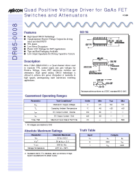 Datasheet DR65-0008 manufacturer M/A-COM