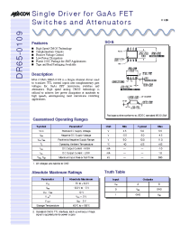 Datasheet DR65-0109 manufacturer M/A-COM