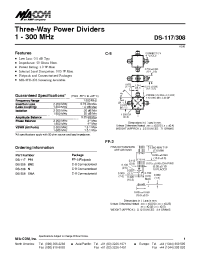Datasheet DS-117PIN manufacturer M/A-COM