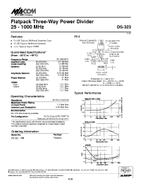 Datasheet DS-323PIN manufacturer M/A-COM