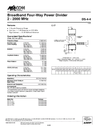 Datasheet DS-4-4TNC manufacturer M/A-COM
