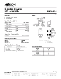 Datasheet EMDC-20-1TR manufacturer M/A-COM