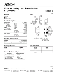 Datasheet ESCJ-2-5 manufacturer M/A-COM