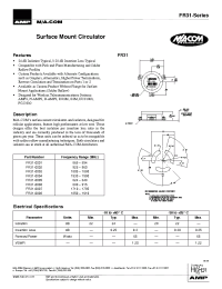 Datasheet FR31-0003 manufacturer M/A-COM