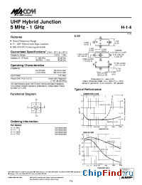 Datasheet H-1-4SMA manufacturer M/A-COM