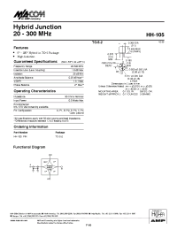 Datasheet HH-109PIN manufacturer M/A-COM