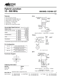 Datasheet HH-127PIN manufacturer M/A-COM