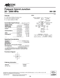 Datasheet HH-128PIN manufacturer M/A-COM