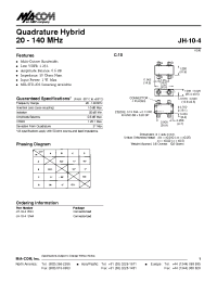 Datasheet JH-10-4 manufacturer M/A-COM