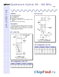 Datasheet JH-119 manufacturer M/A-COM
