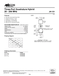 Datasheet JH-131TNC manufacturer M/A-COM