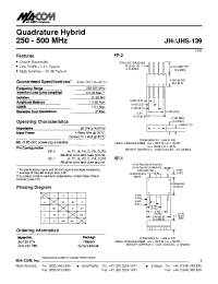Datasheet JH-139PIN manufacturer M/A-COM