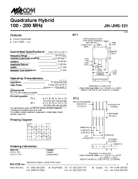 Datasheet JHS-121 manufacturer M/A-COM