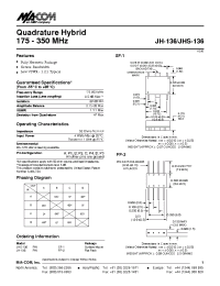 Datasheet JHS-136 manufacturer M/A-COM