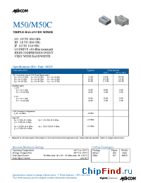 Datasheet M50 manufacturer M/A-COM