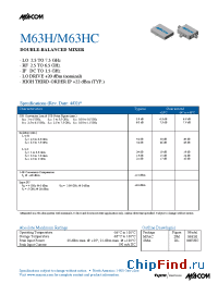 Datasheet M63HC manufacturer M/A-COM