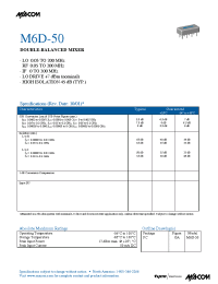 Datasheet M6D-50 manufacturer M/A-COM