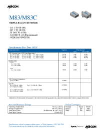 Datasheet M83M83C manufacturer M/A-COM