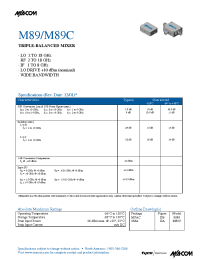 Datasheet M89C manufacturer M/A-COM