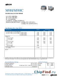 Datasheet M9H manufacturer M/A-COM