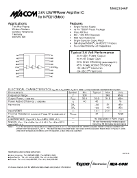 Datasheet MA02104AF manufacturer M/A-COM