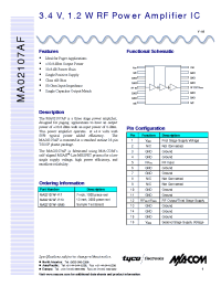 Datasheet MA02107AF-SMB manufacturer M/A-COM