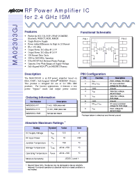 Datasheet MA02303GJ manufacturer M/A-COM