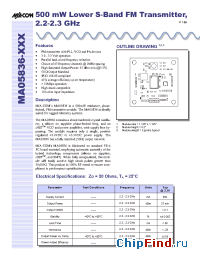 Datasheet MA05836 manufacturer M/A-COM