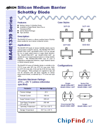 Datasheet MA4E1339A-1141T manufacturer M/A-COM
