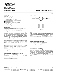 Datasheet MA4P7102 manufacturer M/A-COM