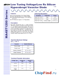 Datasheet MA4ST1240 manufacturer M/A-COM