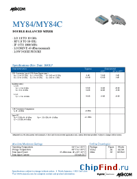 Datasheet MY84 производства M/A-COM