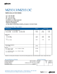 Datasheet MZ9313C производства M/A-COM