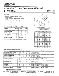 Datasheet NJG1309VB2 производства M/A-COM