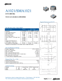 Datasheet SMA1021 производства M/A-COM