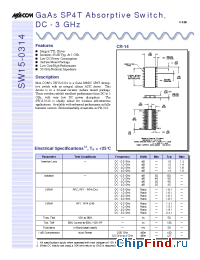 Datasheet SW15-0314 manufacturer M/A-COM