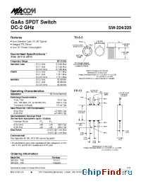 Datasheet SW-224 manufacturer M/A-COM
