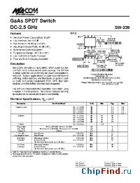 Datasheet SW-239TR manufacturer M/A-COM