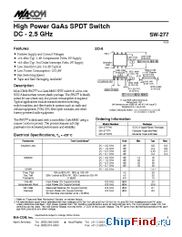 Datasheet SW-279 manufacturer M/A-COM