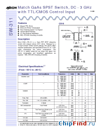 Datasheet SW-311PIN manufacturer M/A-COM