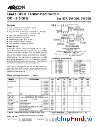 Datasheet SW-337TR manufacturer M/A-COM