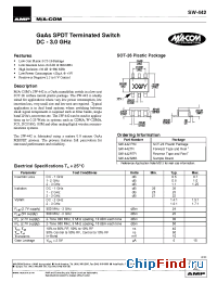Datasheet SW-442 manufacturer M/A-COM