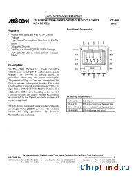 Datasheet SW-444 manufacturer M/A-COM