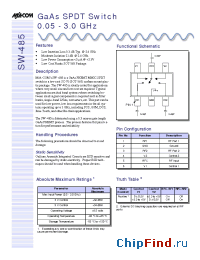 Datasheet SW-485SMB manufacturer M/A-COM
