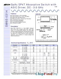 Datasheet SW65-0314TR manufacturer M/A-COM