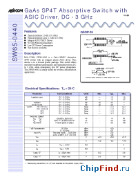 Datasheet SW65-0440 manufacturer M/A-COM