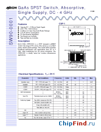 Datasheet SW90-0001 manufacturer M/A-COM