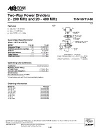 Datasheet TU-50BNC manufacturer M/A-COM
